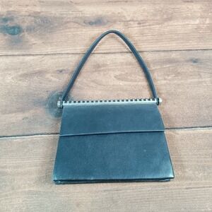 Stern Brothers Vintage Handbag Women Small Black Good Made in France Leather